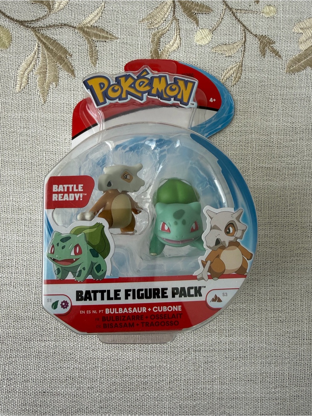 Pokemon Bulbasaur & Cubone Figure Pack - Green & Brown